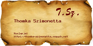 Thomka Szimonetta névjegykártya